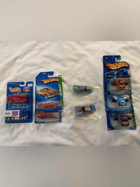 Mattel Hot Wheels Assorted Die-Cast Cars in Blue, Red, Purple & Orange